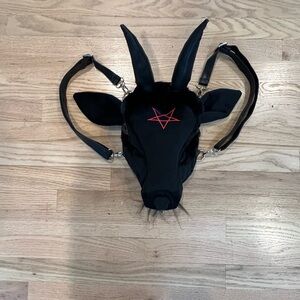 Black Goat Head Backpack